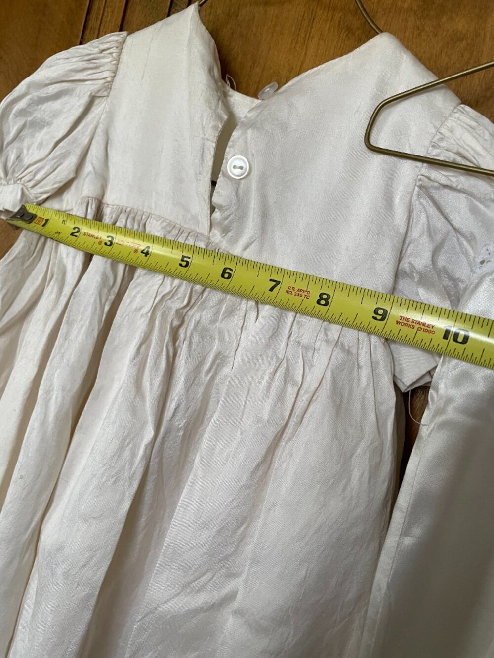 VTG 100% Pure Silk Ivory Christening Baptism Religious Orthodox Gown - Picture 14 of 16